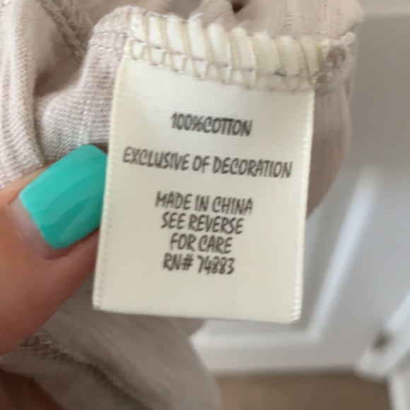 Dressy Cotton Tee with Fringe/Tassel - Sandstone M - Picture 7 of 9